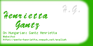 henrietta gantz business card